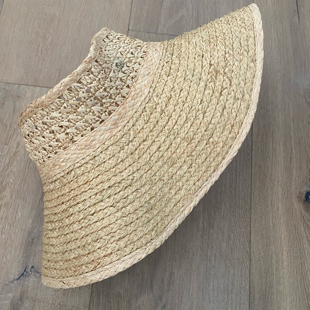 Anthropologie - Woven Roll Up Visor Neutral